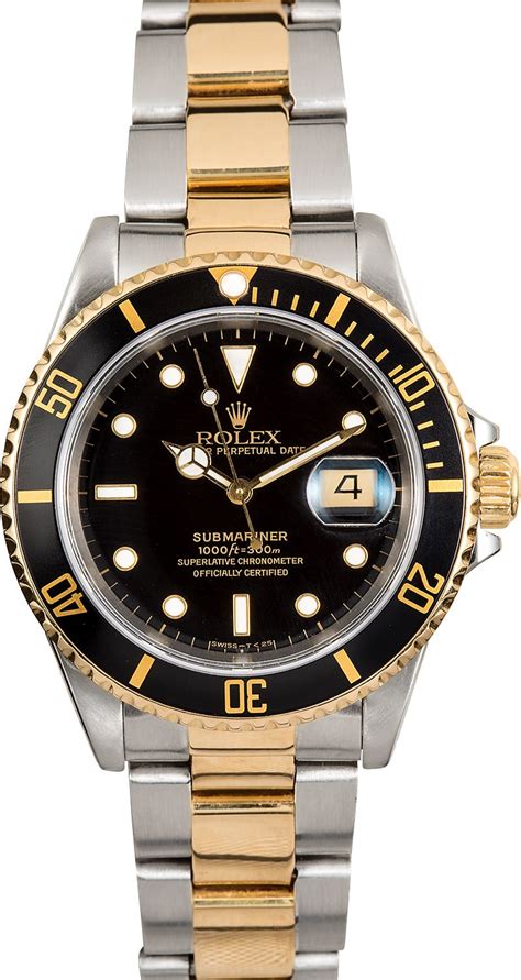 rolex submariner 2 tone black